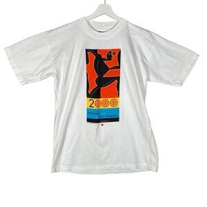 Vintage Bay to Breakers T-Shirt Size Large 2000 San Francisco White Graphic Tee